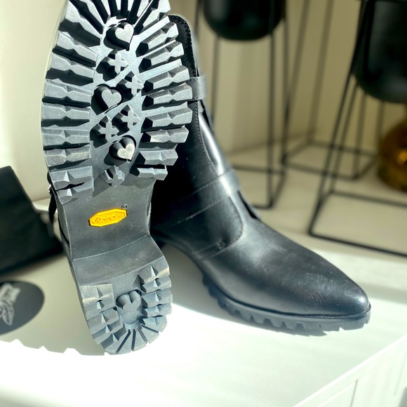 Breaking Hearts & Burning Rubber Leather Moto Boot - Picture 3 of 14